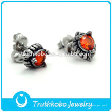 TKB-E0083 Cz Stone Jewelry Faites vos propres boucles d&#39;oreilles à la mode Biker Dragon Claw